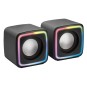 Altavoces 2.0 Mars Gaming Mscube Black 8w Rms Sonido Dsp Espacial Iluminacion Rgb