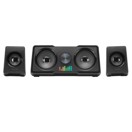 Altavoces 2.2 Mars Gaming Ms22 Sistema De Doble Subwoofer 35w Rgb Flow Conexion Jack 3.5mm Color Negro Alimentacion Por Usb