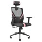 Silla Ergonomica Mars Gaming Mgc-ergo Negra Con Detalles En Rosa Respaldo En Malla Transpirable Ajuste Lumbar-cervical-reposa