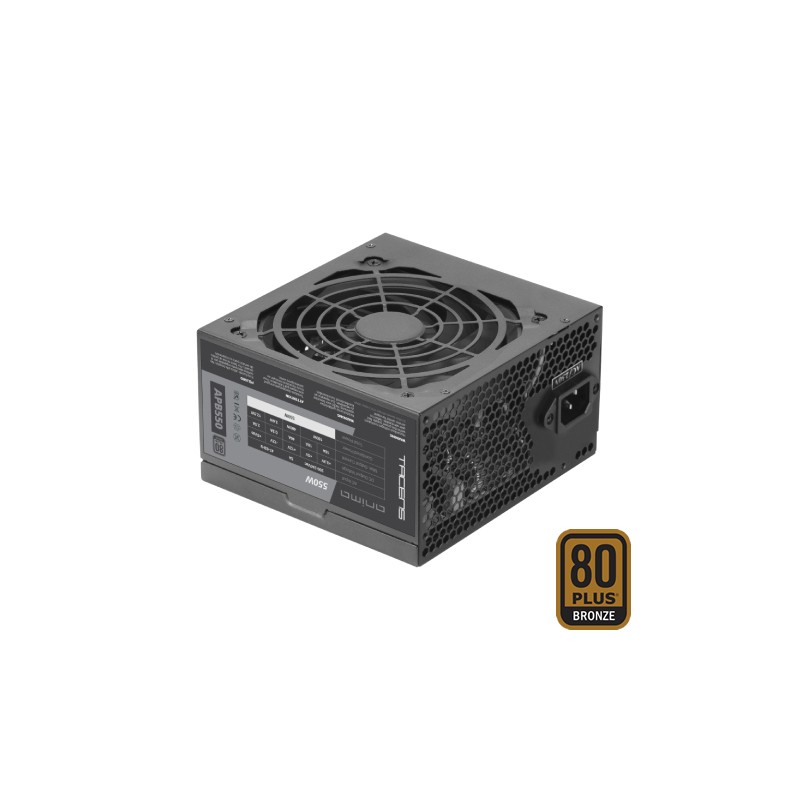 Fuente De Alimentacion Tacens Anima Apb550b Atx 80 Plus Bronze 550w Pfc Activo 14db 12cm Fan Haswell Ready Lacada En Negro
