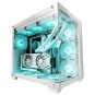 Caja E-atx Torre Gaming Mars Gaming Mcv4 White Xxl Premium Custom Doble Ventana De Cristal Templado Continuo Sin Fuente De Al