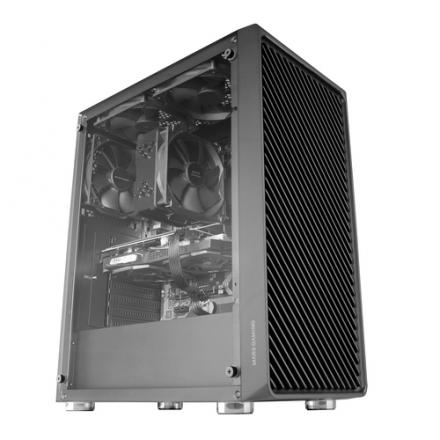 Caja Atx Semitorre Gaming Mars Gaming Mc-3000 Black Frontal Metal Mesh Lateral De Cristal Templado Sin Fuente De Alimentacion