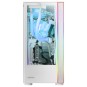Caja E-atx Torre Gaming Mars Gaming Mc-ultra White Doble Linea Argb Frontal Y Lateral De Cristal Templado Sin Fuente De Alime