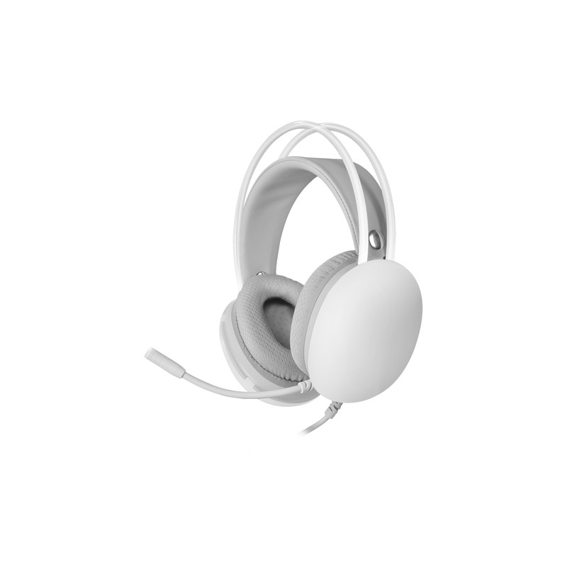 Headset Mars Gaming Mh-glow White Jack 3.5mm Y Alimentacion Por Usb Iluminacion 360º Chroma En Diadema Y Auriculares Sonido U