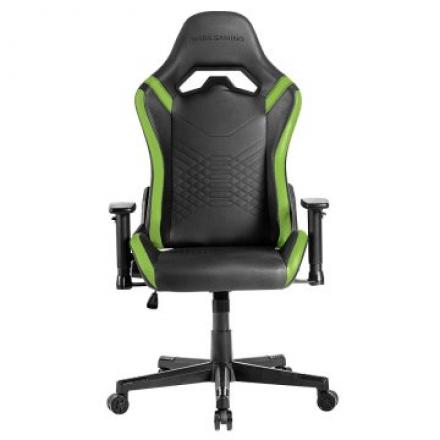 Silla Gamer Mars Gaming Mgcprobg Negra Con Detalle Verdes Brazos Regulables En Altura Reclinable 135º Cojines Ergonomicos Sof