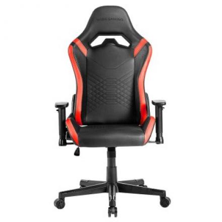 Silla Gamer Mars Gaming Mgcprobr Negra Con Detalle Rojos Brazos Regulables En Altura Reclinable 135º Cojines Ergonomicos Soft