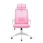 Silla Ergonomica Mars Gaming Mgcergolitewpk Rosa Con Detalles En Blanco Respaldo En Malla Transpirable Ajuste Lumbar-cervical