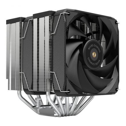 Ventilador Con Disipador De Cpu Mars Gaming Mcpu-xu6 Black Dual 6 Heatpipes Tdp 300w Doble Disipador