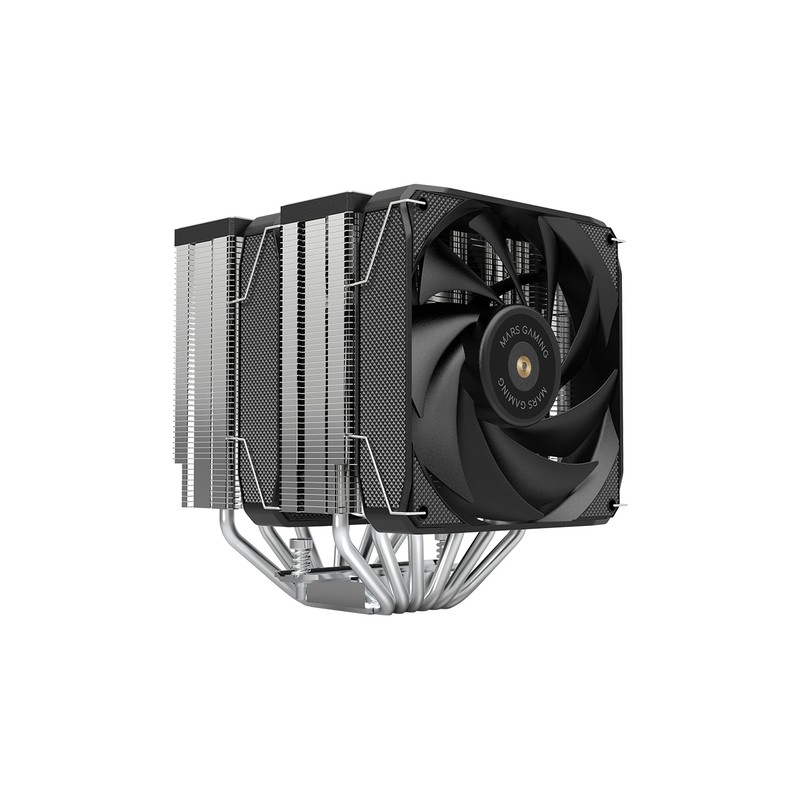 Ventilador Con Disipador De Cpu Mars Gaming Mcpu-xu6 Black Dual 6 Heatpipes Tdp 300w Doble Disipador