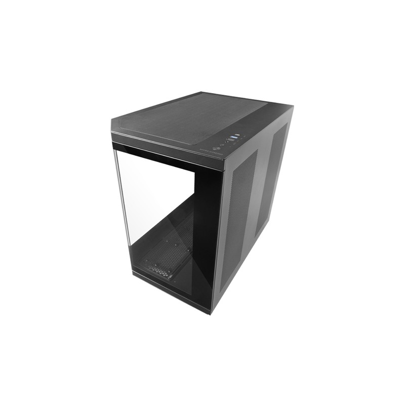 Caja Atx Semitorre Gaming Mars Gaming Mc3tcore Color Negro 3 Paneles De Cristal Templado Doble Camara Lateral