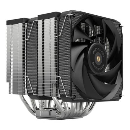 Ventilador Con Disipador De Cpu Mars Gaming Mcpu-xu9 Black Dual 9 Heatpipes Tdp 400w Doble Disipador