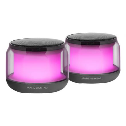 Altavoz Bluetooth 2,0 Mars Gaming Ms-aura Black Rgb 360º Bt 5,3 15w Alimentacion Usb + Jack 3,5mm