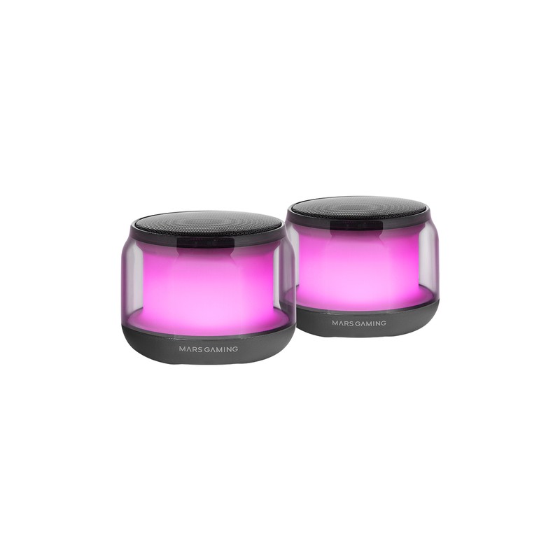 Altavoz Bluetooth 2,0 Mars Gaming Ms-aura Black Rgb 360º Bt 5,3 15w Alimentacion Usb + Jack 3,5mm
