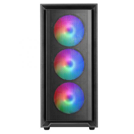 Caja Atx Semitorre Gaming Mars Gaming Mcair Frontal Negro De Malla 4x120mm Rainbow
