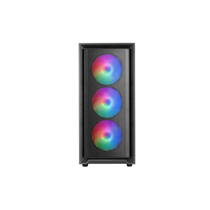Caja Atx Semitorre Gaming Mars Gaming Mcair Frontal Negro De Malla 4x120mm Rainbow