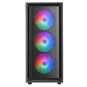Caja Atx Semitorre Gaming Mars Gaming Mcair Frontal Negro De Malla 4x120mm Rainbow