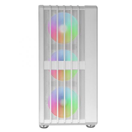Caja Atx Semitorre Gaming Mars Gaming Mcvaultw Frontal Blanco Malla Vertical 4x120mm Argb 3xpci Vert