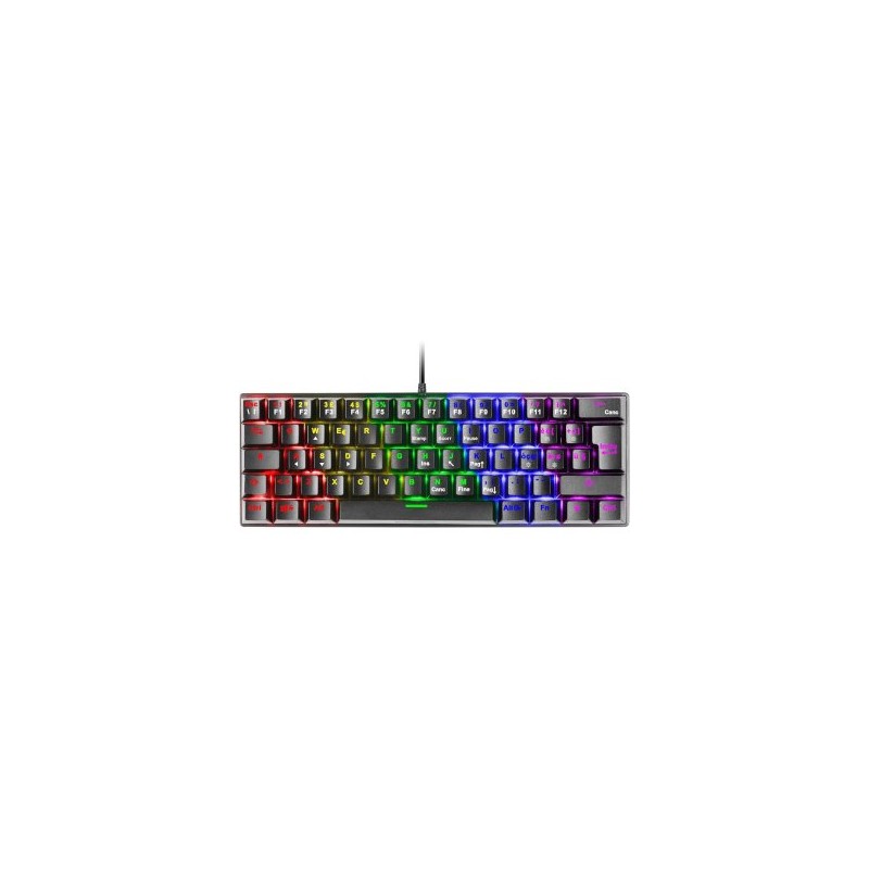 Teclado Mecanico Ultra Compacto Mars Gaming Mk60 Italiano Black Switch Marron Pr De 100hz Anti-ghosting Avanzado Iluminacion