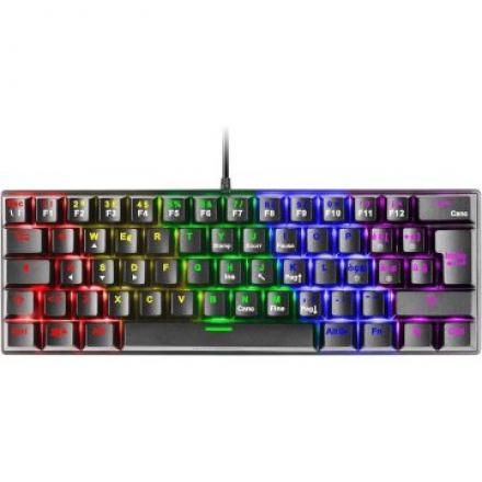 Teclado Mecanico Ultra Compacto Mars Gaming Mk60r Italiano Black Switch Rojo Pr De 100hz Anti-ghosting Avanzado Iluminacion R