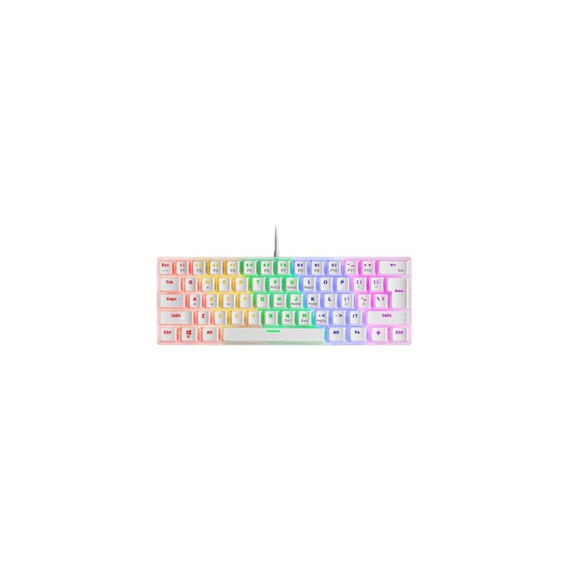 Teclado Mecanico Ultra Compacto Mars Gaming Mk60br Italiano White Switch Marron Pr De 100hz Anti-ghosting Avanzado Iluminacio