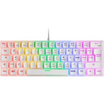 Teclado Mecanico Ultra Compacto Mars Gaming Mk60r Italiano White Switch Rojo Pr De 100hz Anti-ghosting Avanzado Iluminacion R