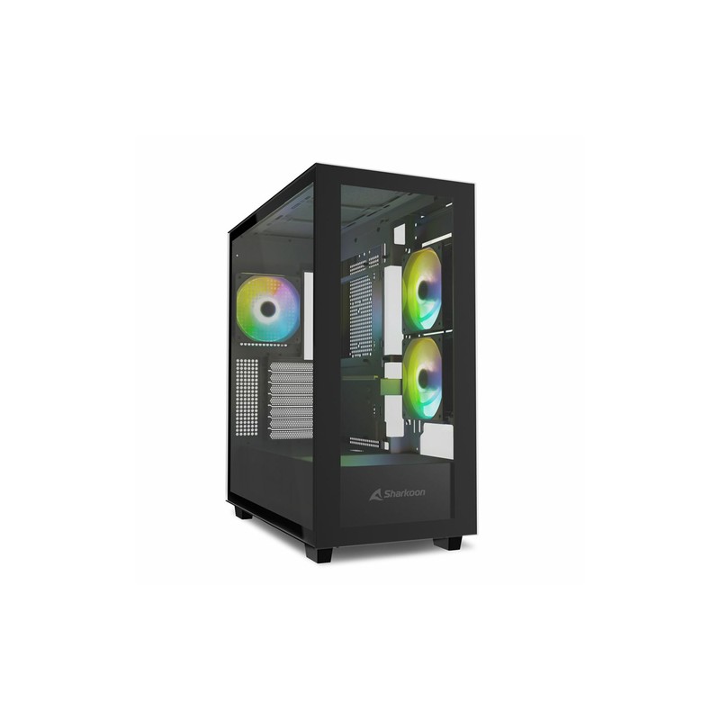 CAJA SHARKOON REBEL C60 ATX 2VENTX120MM 2XUSB3 SIN FUENTE NEGRO