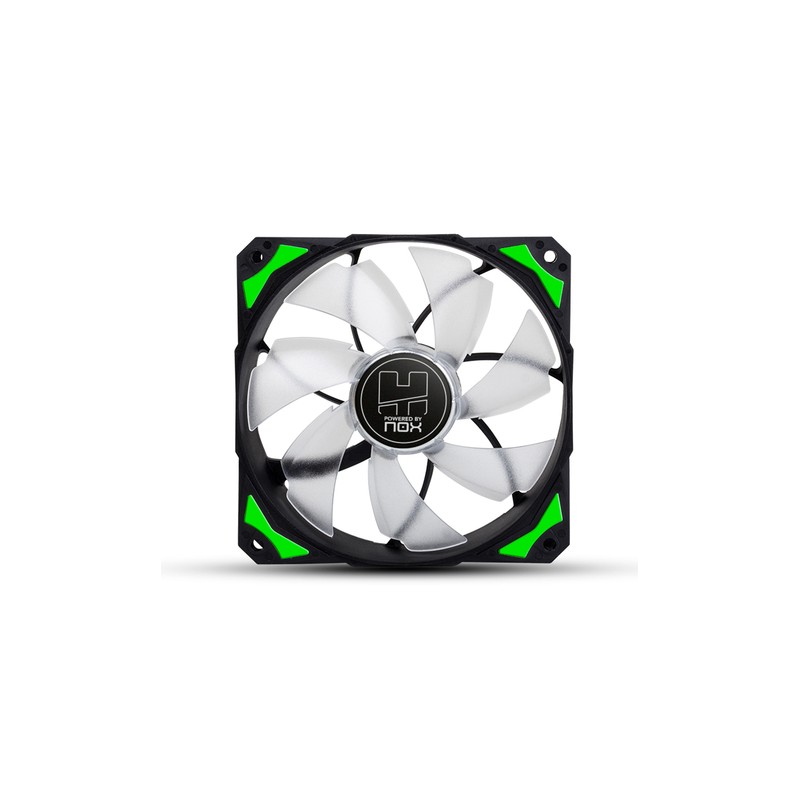 VENTILADOR CAJA NOX HUMMER H-FAN LED 120MM NEGRO LED VERDE