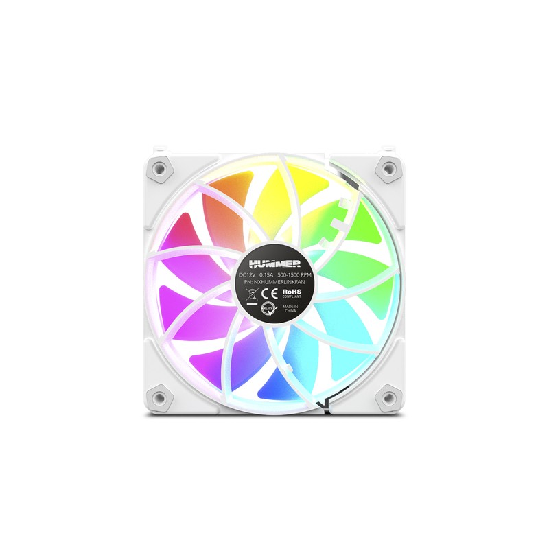 VENTILADOR NOX HUMMER EASYLINK ARGB BLANCO