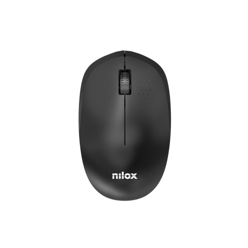 Nilox ratón wireless, 1000 dpi, 3 botones, negro