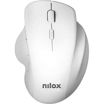Nilox ratón wireless 3200 dpi, 2.4g, blanco