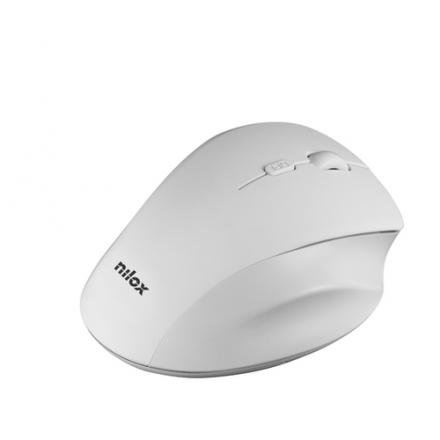 Nilox ratón wireless 3200 dpi, 2.4g, blanco
