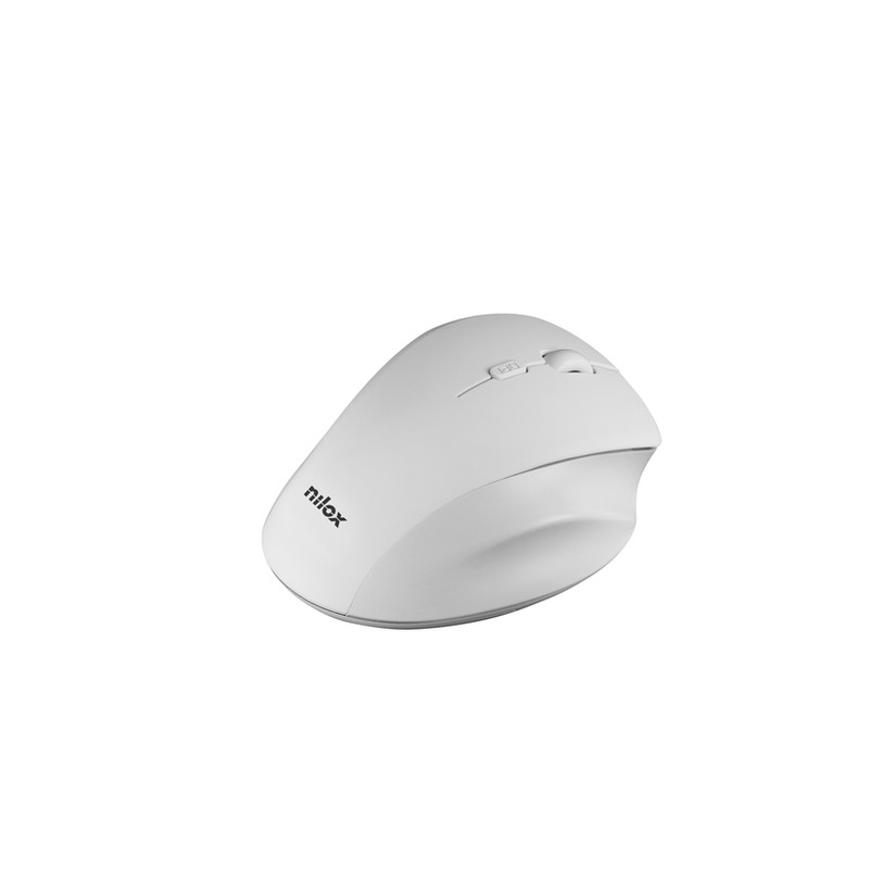 Nilox ratón wireless 3200 dpi, 2.4g, blanco