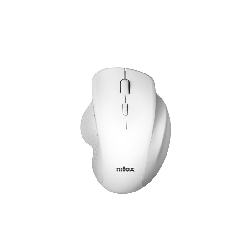 Nilox ratón wireless 3200 dpi, 2.4g, blanco