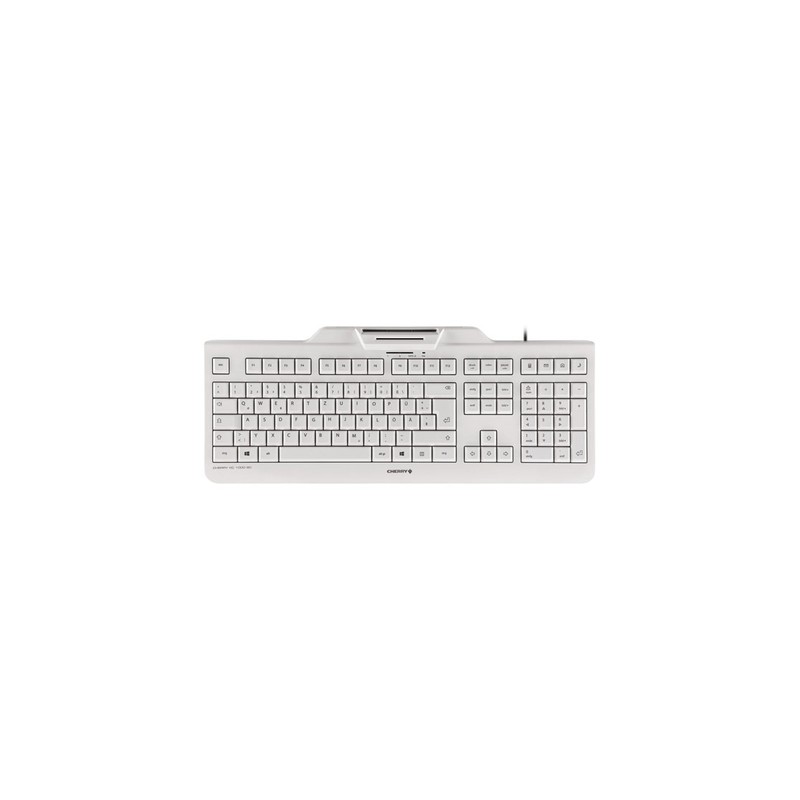 Cherry teclado+lector chip integrado (dnie) blanco