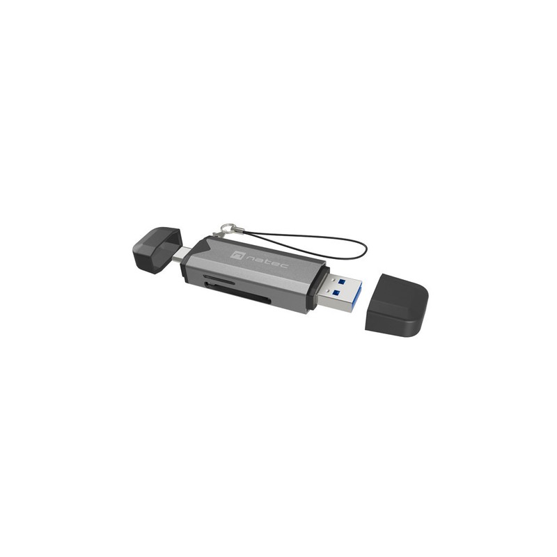 LECTOR DE TARJETAS NATEC SCARAB 3 USB 3.1 GEN 1 USB-A + USB-C SD/MICRO SD