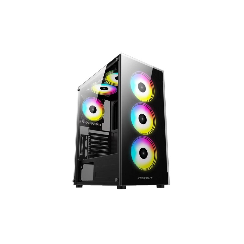 Caja Microatx Approx Xc-210 Glass 1x3.5” 2x2.5” 1xusb2.0 1xusb3.0 Gpu Max. 305mm Lat. Cristal Templado Negro