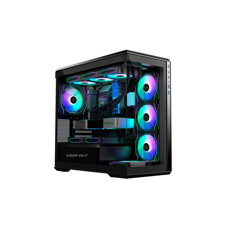 Caja Microatx Approx Xc-905 Pro+ 1x3.5” 1x2.5” 1xusb2.0 1xusb3.0 Gpu Max. 430mm Cristal Temp. Negro