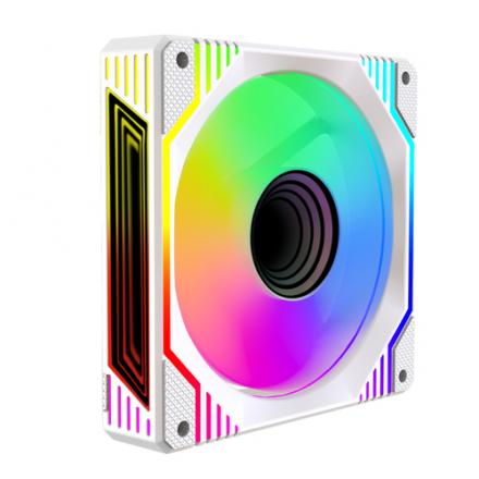 Ventilador Interno Approx Xfc-120drmw Argb 120mm 4 Pin Pwm Color Blanco