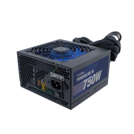 Coolbox fuente alim atx  powerline3 750w 85%efi