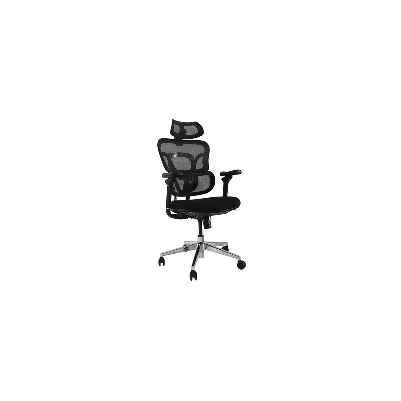 Silla De Oficina Ergonomica Equip 651050 Premium Color Negro Tapiceria Malla 5 Posiciones