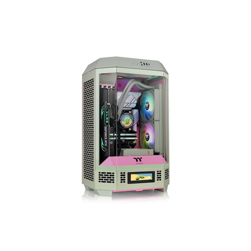 CAJA THERMALTAKE THE TOWER T300 M-ATX 2XUSB 3.0 SIN FUENTE VERDE MATCHA