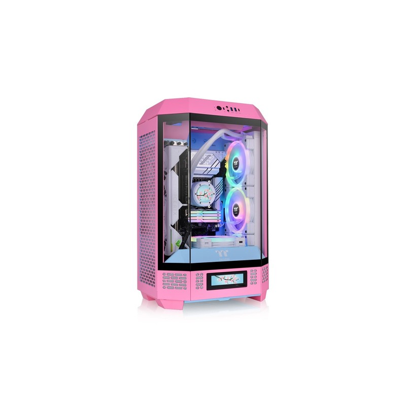 CAJA THERMALTAKE THE TOWER T300 M-ATX BUBBLE PINK ATX 2XUSB 3.0 SIN FUENTE ROSA