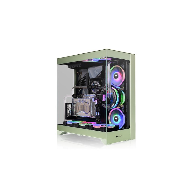 CAJA THERMALTAKE CTE E550 TG MID TOWER 2XUSB 3.0 1XUSB-C SN FUENTE VERDE MATCHA