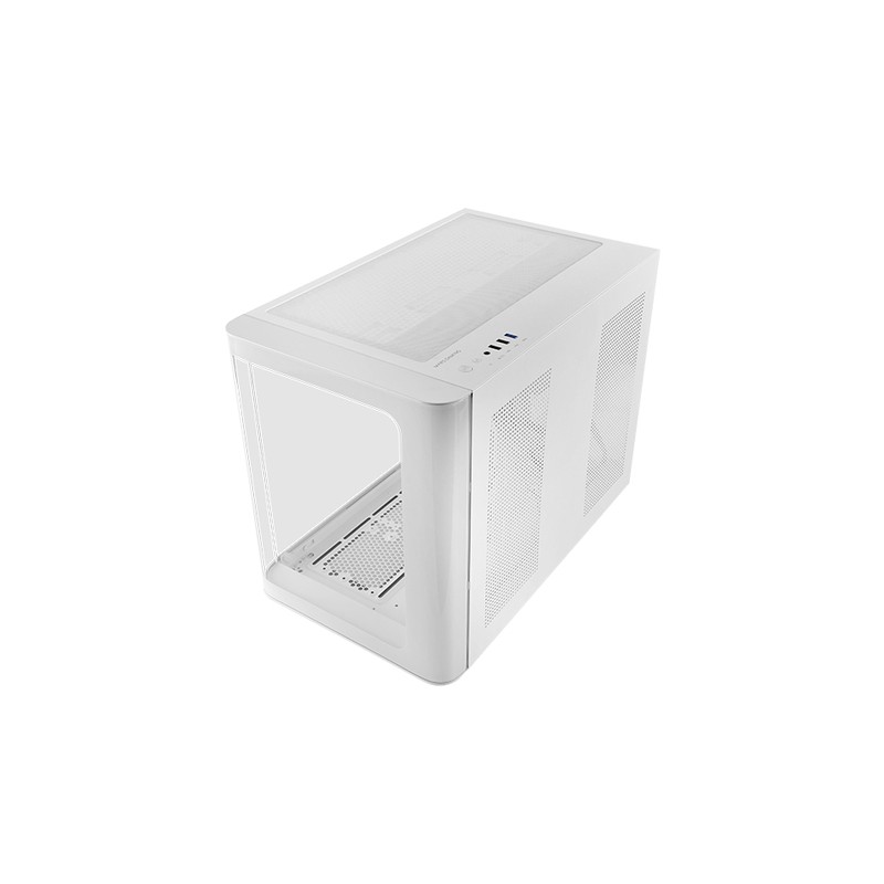 Caja Microatx Gaming Mars Gaming Mcfusionm Cristal Curvado Gpu 445mm 1x3.5 2x2.5 Blanco