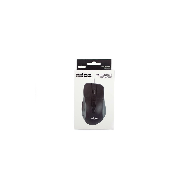 Nilox ratón óptico mousb1001 1000 dpi negro