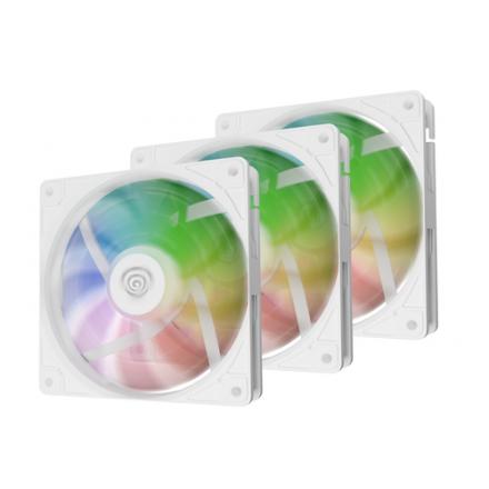 VENTILADOR GENESIS OXAL 120 ARGB BLANCO PACK 3 UDS