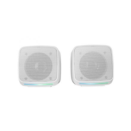 Altavoces 2.0 Mars Gaming Msprow White 10w Usb + Jack Control De Volumen Rgb