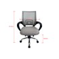 Silla De Oficina Equip De Malla Color Gris Claro Recubrimiento Pu De Alta Calidad Diseño Ergonomico