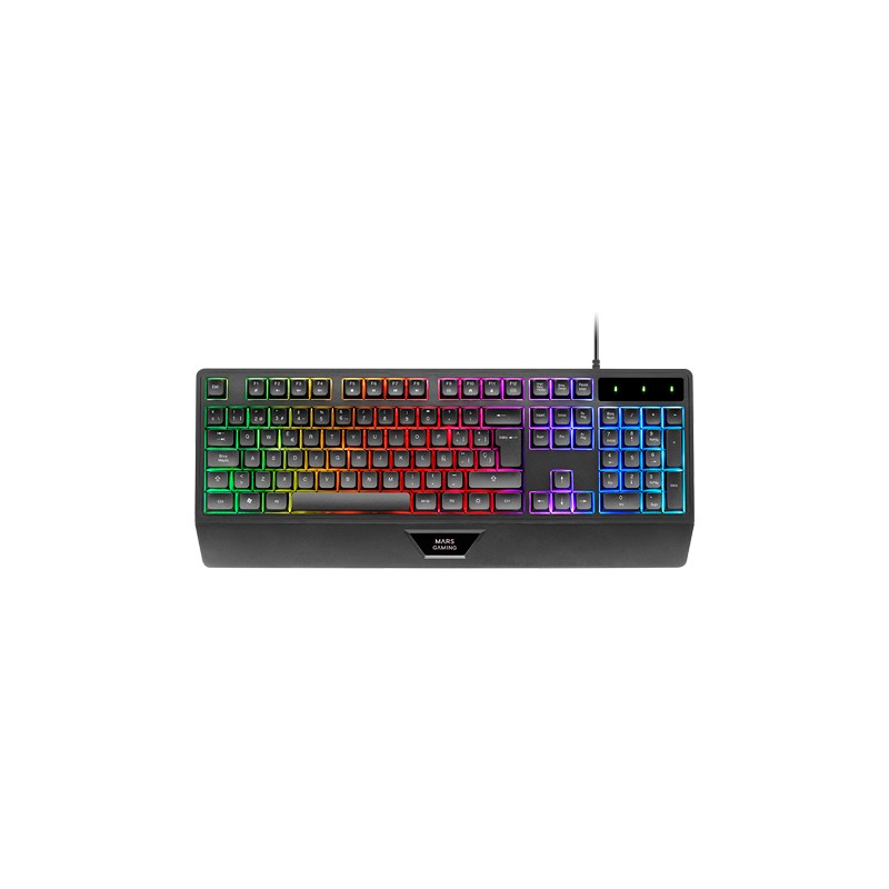 Teclado Mars Gaming Mk124es H-mech Frgb Rainbow Color Negro