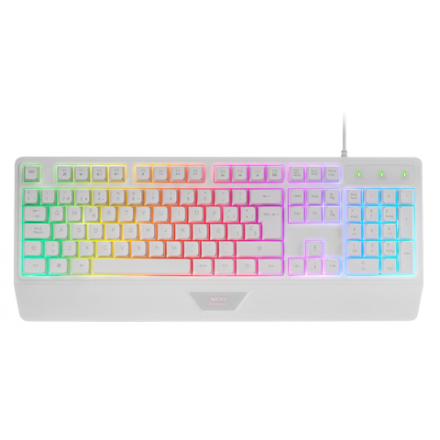 Teclado Mars Gaming Mk124es H-mech Frgb Rainbow Color Blanco